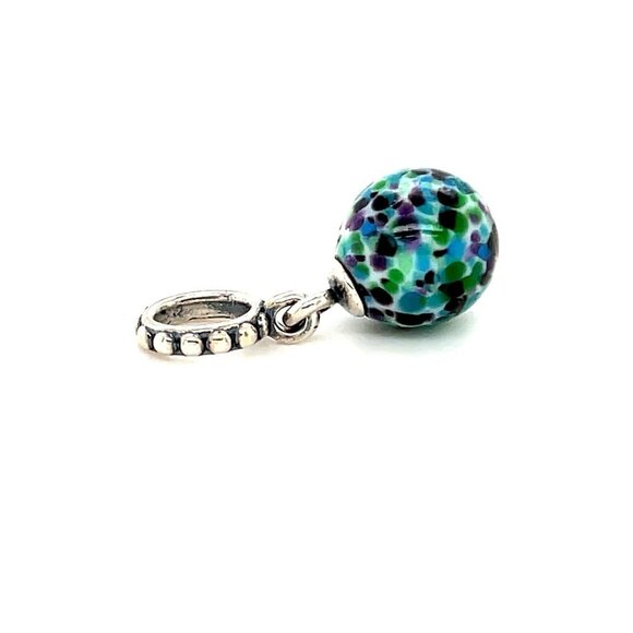 Pandora Green Speckled Beauty Dangle Charm - Picture 1 of 3